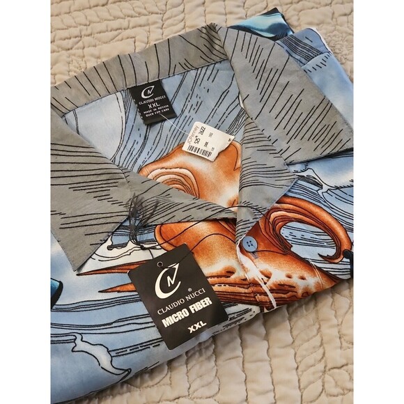 Claudio Nucci Anime Warrior Casual Button Down Front Mens Shirt Size XXL NWT!!! - Picture 10 of 10